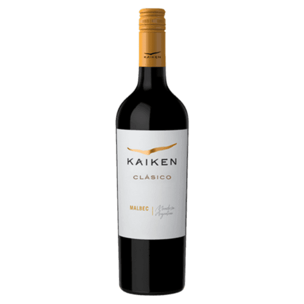 Kaiken Clasico Malbec red wine bottle featuring a sleek design and distinctive label, ideal for wine enthusiasts and collectors.