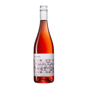 Terrazzo Zinfandel Rosé bottle by The Wine Dealer Ltd with a pink-hued glass and a geometric patterned label, showcasing fruity raspberry and strawberry notes